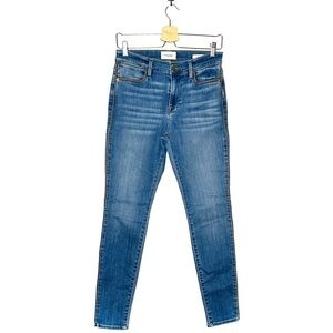 Frame | Le High Skinny Jeans With Brown Trim Size 28